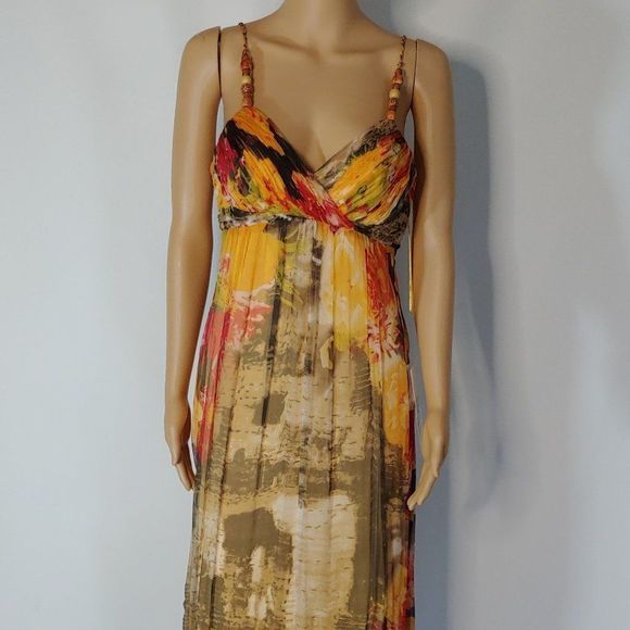 NWT Beautiful  Multi-Color SUE WONG Long Gown - Picture 1 of 4